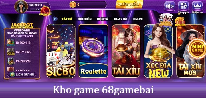 Kho game đa dạng chỉ có tại 68 Game Bai